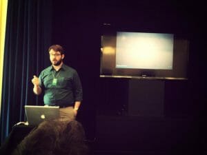 Steve presenting at White House Hackathon