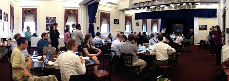 Panoramic shot of the White House Hackathon