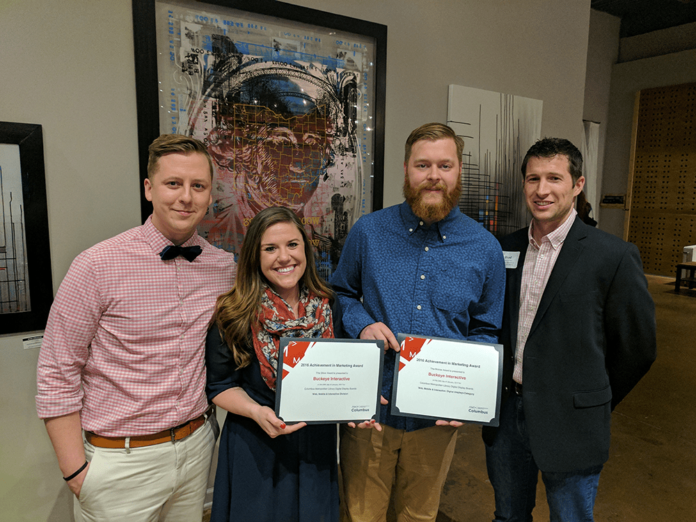 Buckeye Interactive receives two Achievement in Marketing Awards from the Columbus chapter of the American Marketing Association