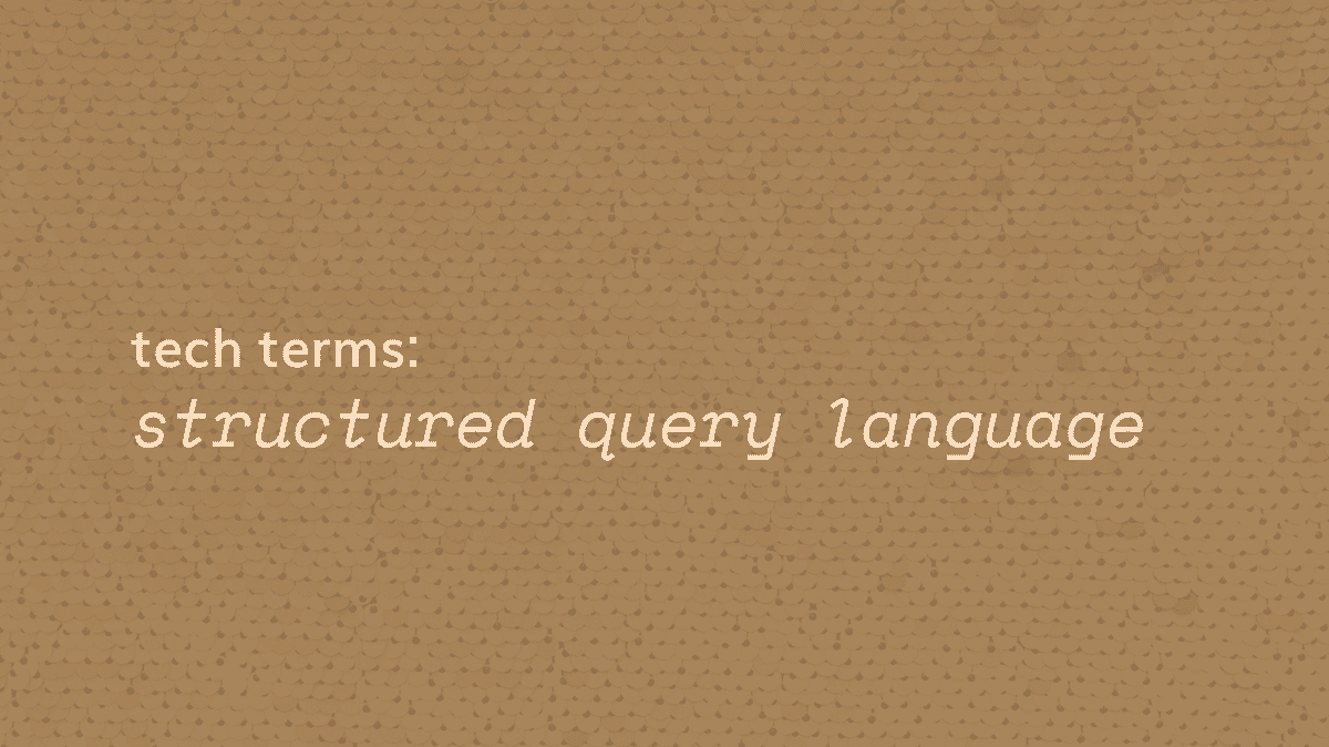 tech terms: structured query language