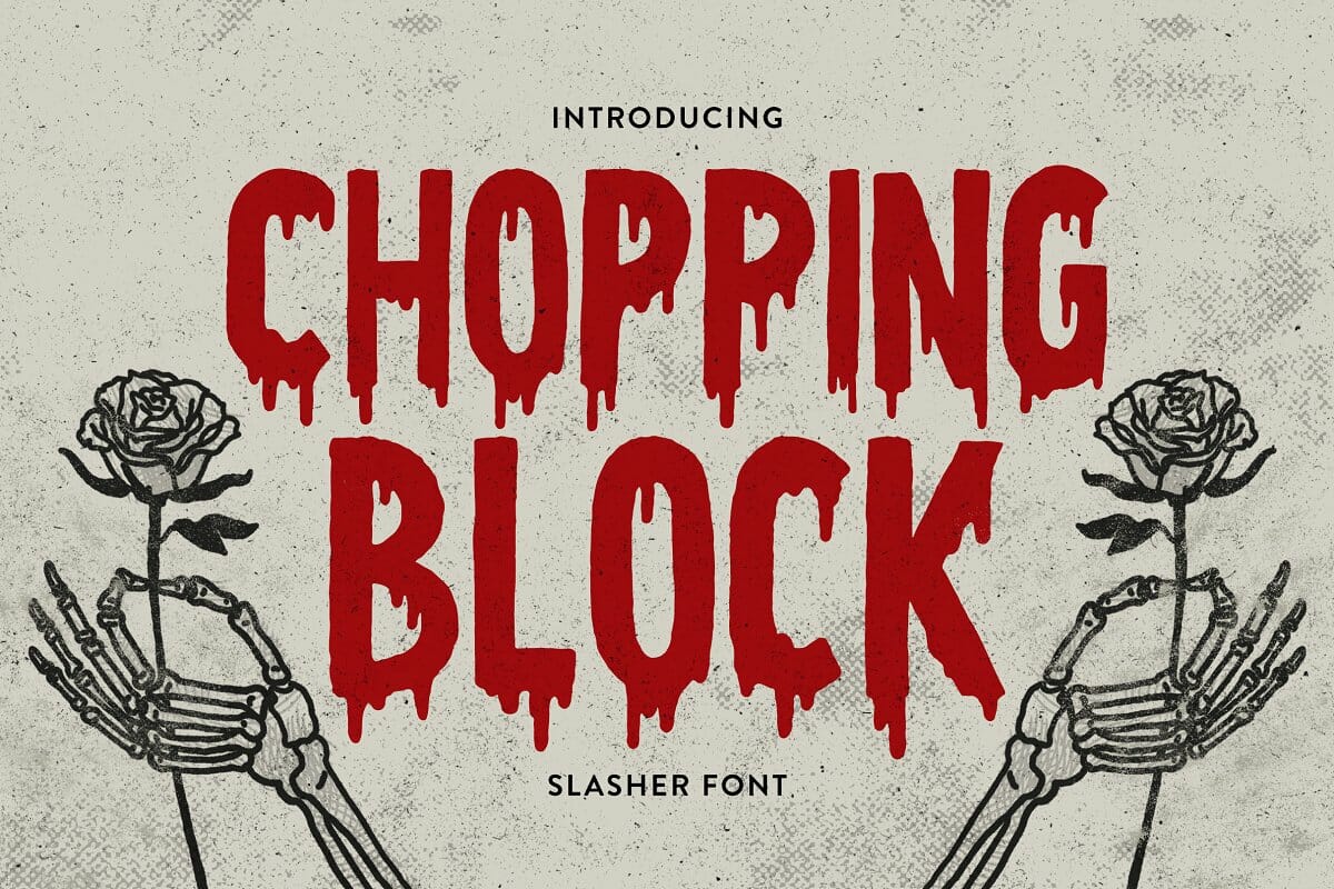 Introducing Chopping Block Slasher Font