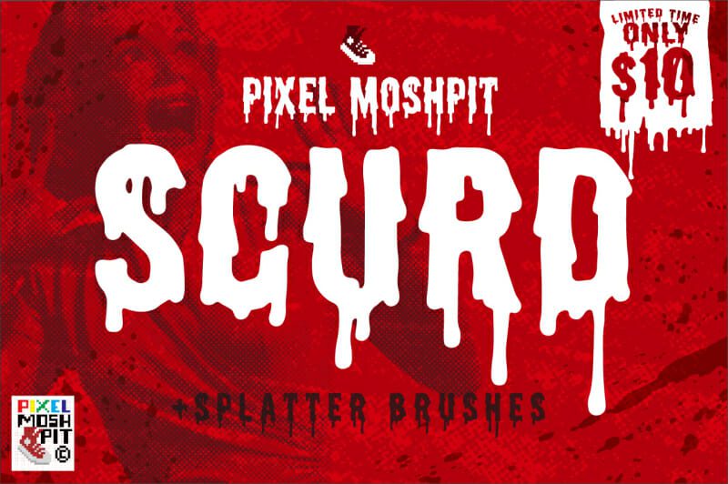 Pixel Moshpit Scurd + Splatter Brushes Limited Time Only $10