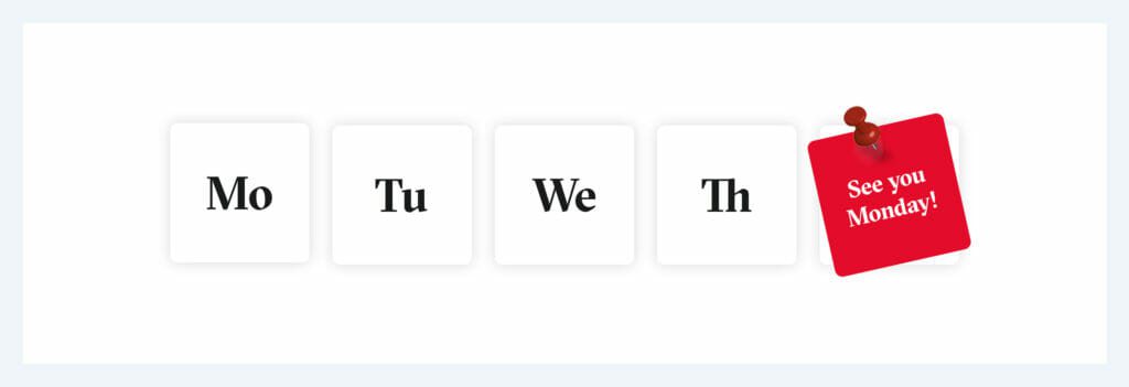 4 day workweek graphic