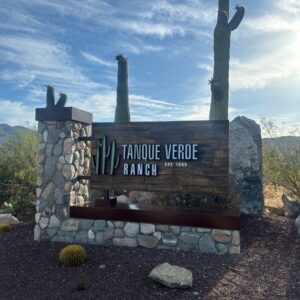 The sign for Tanque Verde Ranch