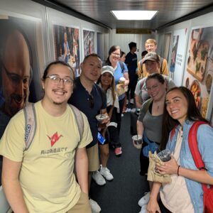 8 people boarding a plane