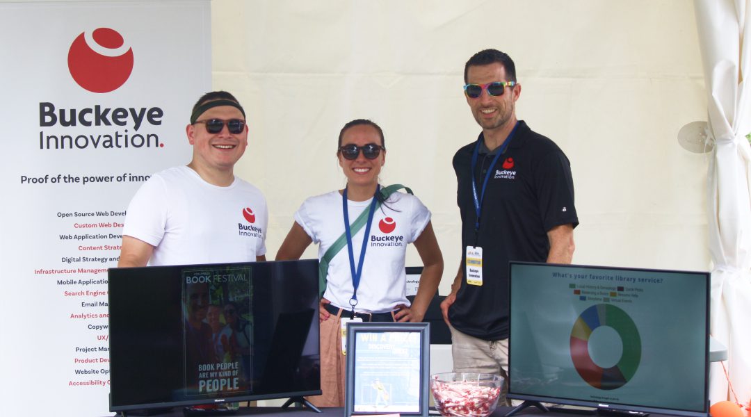 Anjelo, Margo, and Brad at the Columbus Book Festival